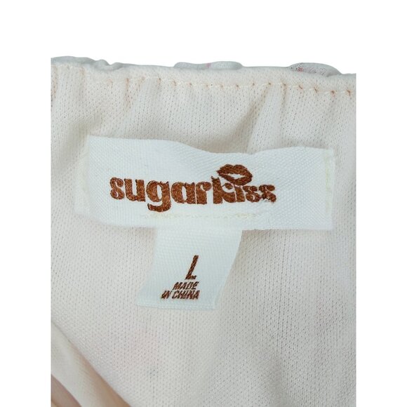 NWT Sugar Lips Ditsy Floral Empire Waist Babydoll Top | Romantic Coquette Fairy - Picture 15 of 16